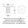 Tornillo de ensamblaje para portátil M2x2x4 (M2.0 D2.0 LK4.0) TOR0007