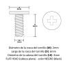 Tornillo de ensamblaje para portátil M2x6x4 (M2.0 D6.0 LK4.0) TOR0011