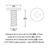 Tornillo de ensamblaje para portátil M2.5x10x5 (M2.5 D10.0 LK5.0) TOR0020