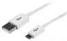 Cable micro-usb 5 pins (1M) blanco datos / carga smartphone y tablets - CAB0412