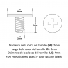 Tornillo de ensamblaje para portátil M2x2x4 (M2.0 D2.0 LK4.0) TOR0007